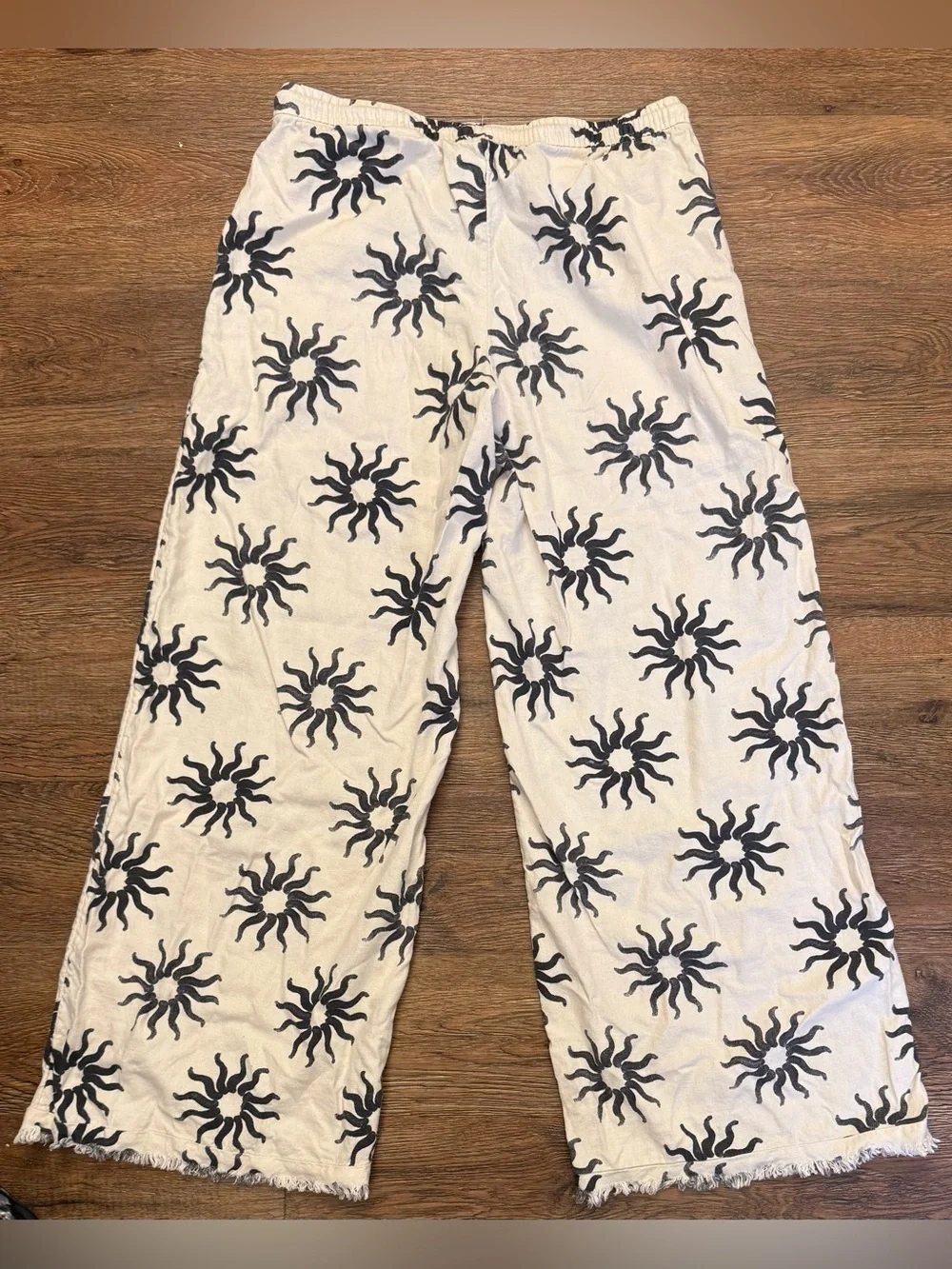 H&M Linen-Blend Drawstring Trousers Size XS